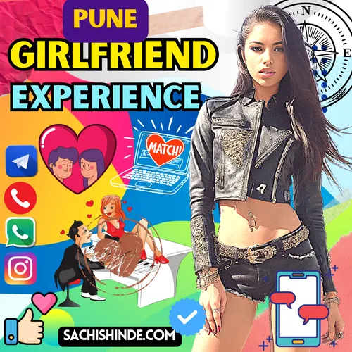 Banner image of Pune Girlfriend experience (GFE) Call girls. A Sachi Shinde Call Girl posing in the banner along with the icon display of Lovely Couple, Match making, Mobile chat. Logo display Love compass. Book an GFE Escorts girl via Call, WhatsApp, Telegram, Instagram or Facebook.