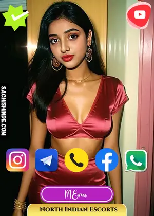 Verified Profile Image of Pune North Indian Escorts Girl Mera. Book an appointment with Mera Via WhatsApp, Instagram, Telegram, Facebook or Call. Mera's exclusive Video is Available.